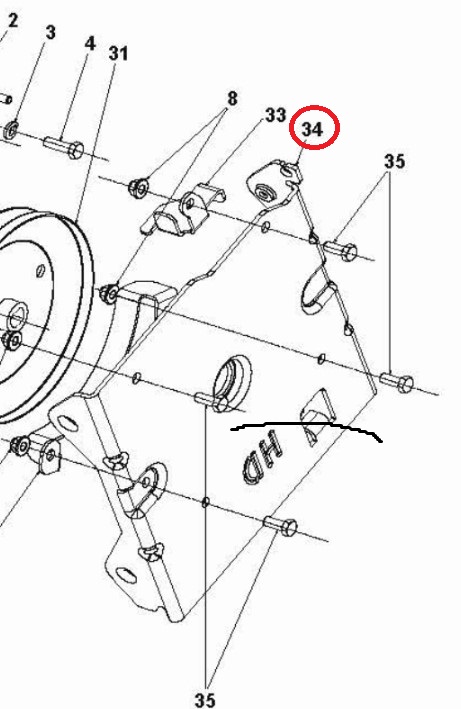 Input Housing Bracket 5015954-02 in the group  at Motorsågsbutiken (5015954-02)