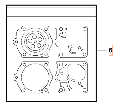 Gasket Kit Carburetors in the group  at Motorsågsbutiken (5035974-03)