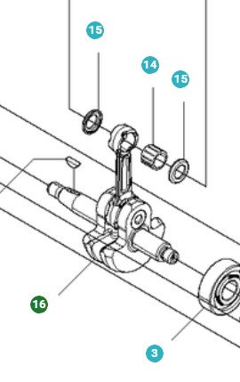 Crankshaft in the group  at Motorsågsbutiken (5041193-01)