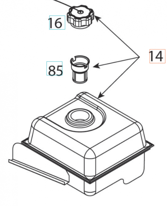 Fuel tank 5324348-89 in the group  at Motorsågsbutiken (5324348-89)