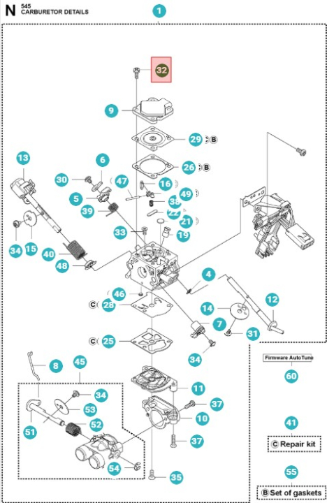 Screw 5370031-01 in the group Husqvarna Chainsaw 5-series / Spare parts Husqvarna T540XP chainsaw at Motorsågsbutiken (5370031-01)