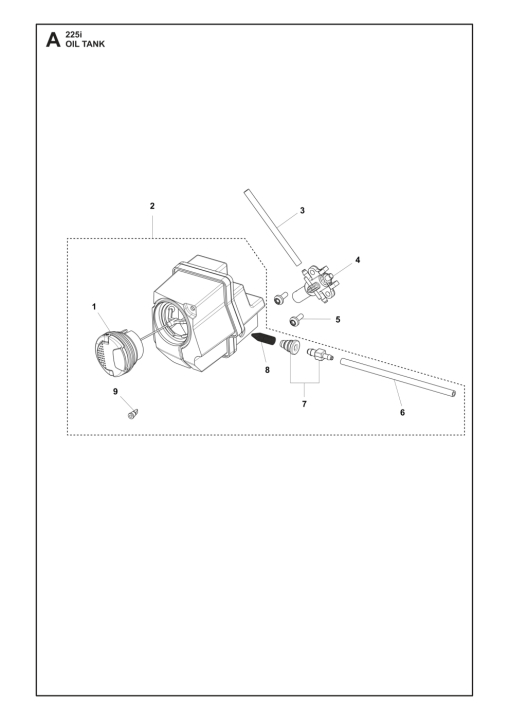 Tank Assy 225I Servicer Parts 5376482-01 in the group  at Motorsågsbutiken (5376482-01)