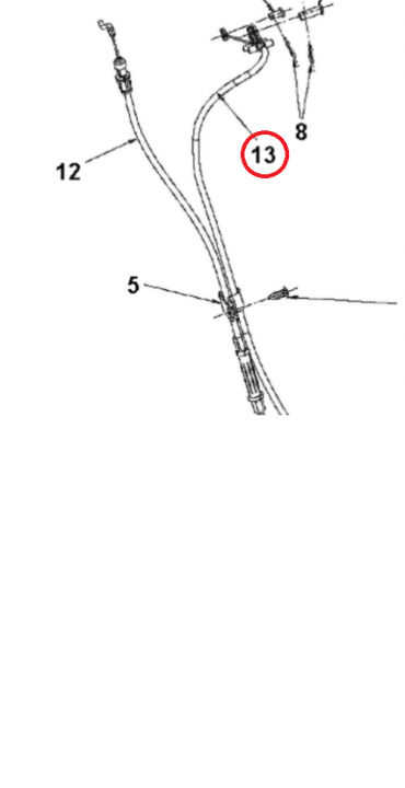 Cable Assy Speed Select Braide in the group  at Motorsågsbutiken (5984504-01)