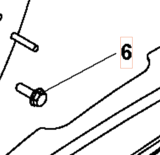 Screw H M8X25 Z Notched Should 5986753-01 in the group  at Motorsågsbutiken (5986753-01)