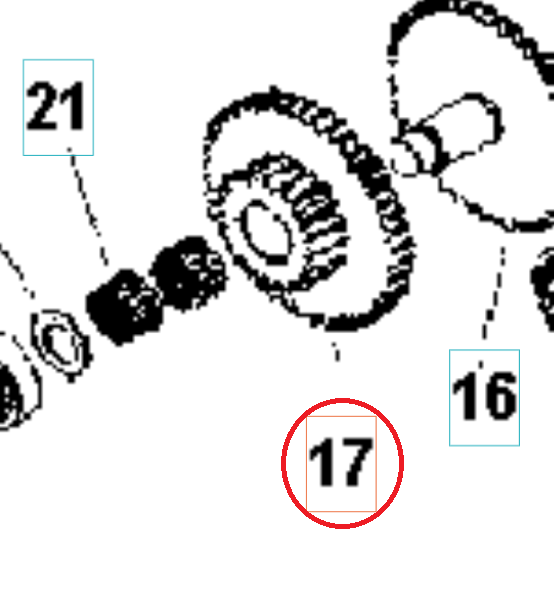 Gear 21-44 5986776-01 in the group  at Motorsågsbutiken (5986776-01)