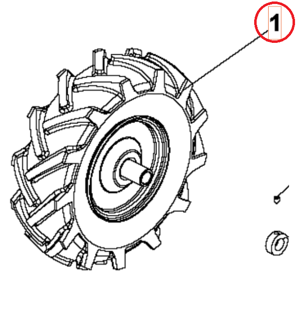 Right Wheel 3.50X6 5986785-01 in the group  at Motorsågsbutiken (5986785-01)