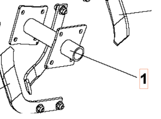 Tine Roto 400 Left Pin Hub B 5986788-01 in the group  at Motorsågsbutiken (5986788-01)