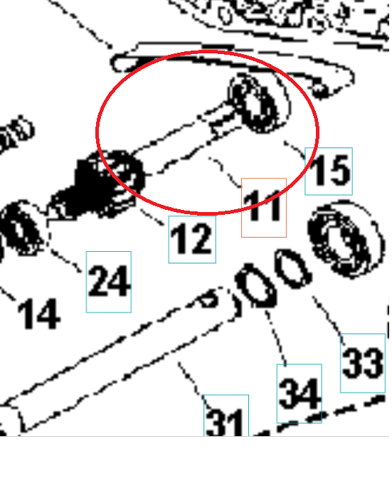 Shaft 1 5986796-01 in the group  at Motorsågsbutiken (5986796-01)