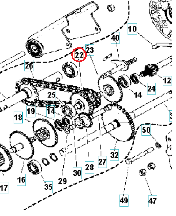 Shaft 3 5986798-01 in the group  at Motorsågsbutiken (5986798-01)