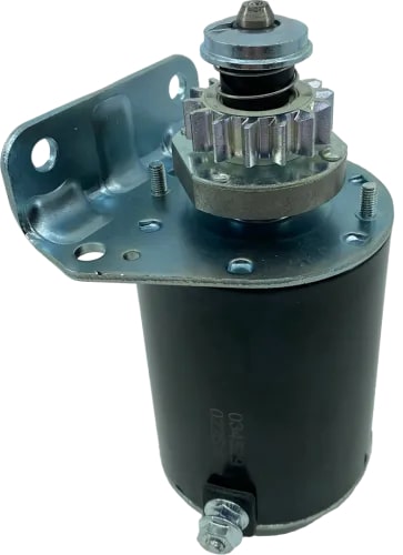 Starter motor with plastic gear